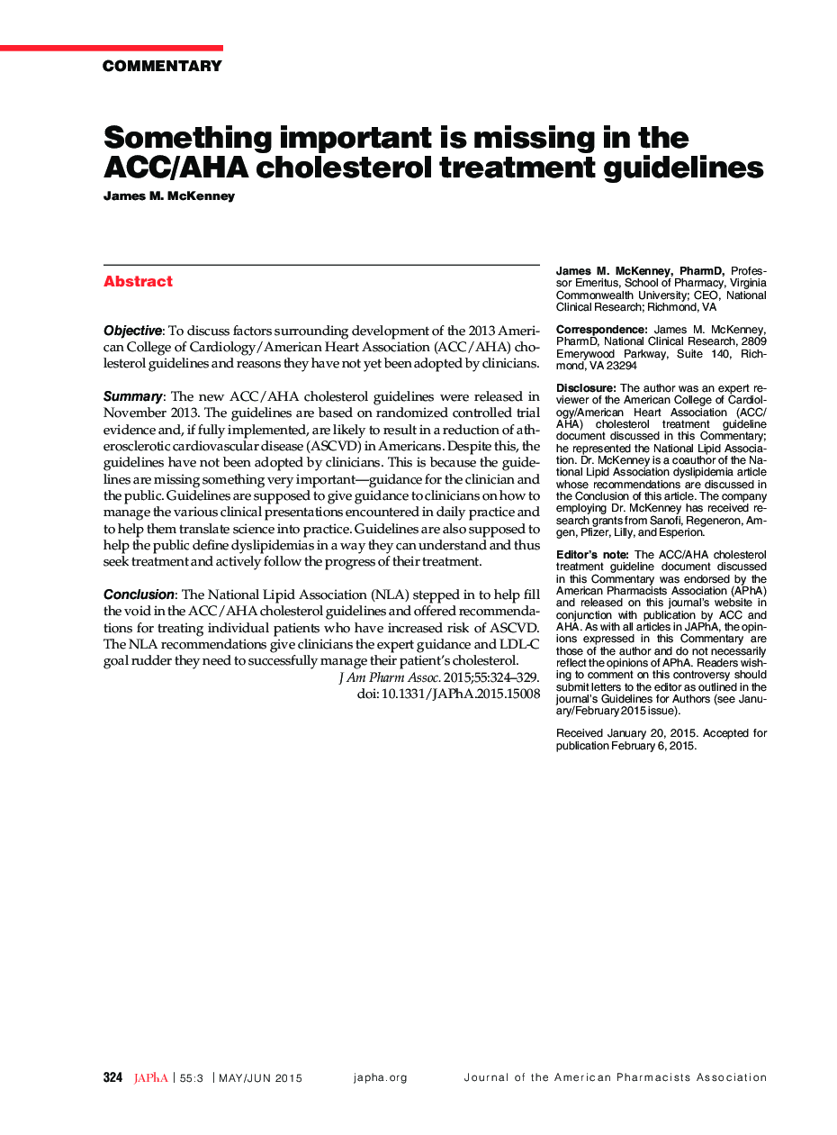 Something important is Â missing in the ACC/AHA cholesterol treatment guidelines