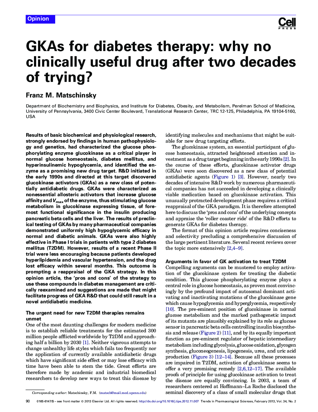 GKAs for diabetes therapy: why no clinically useful drug after two decades of trying?