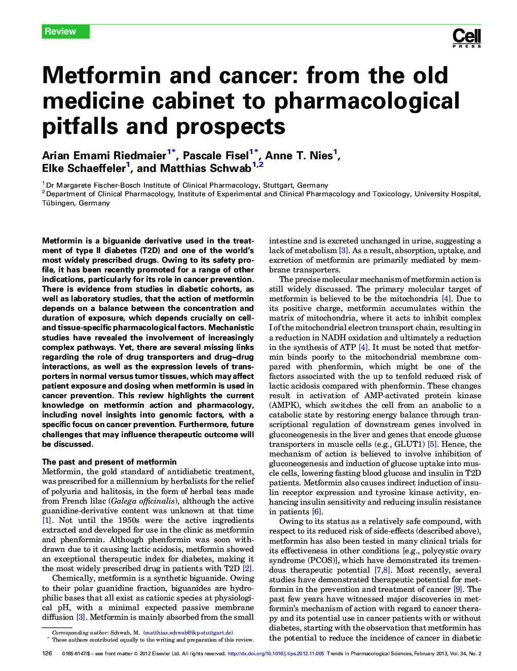 Metformin and cancer: from the old medicine cabinet to pharmacological pitfalls and prospects