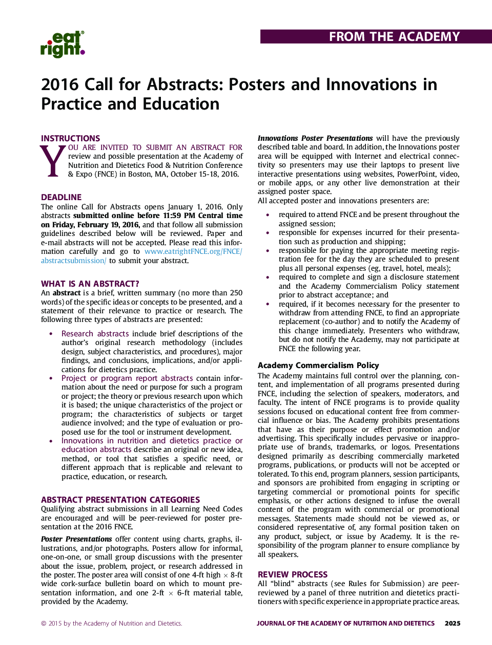 2016 تماس برای خلاصه: پوستر و نوآوری در تمرین و آموزش و پرورش 