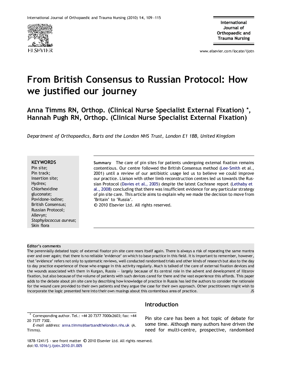 From British Consensus to Russian Protocol: How we justified our journey