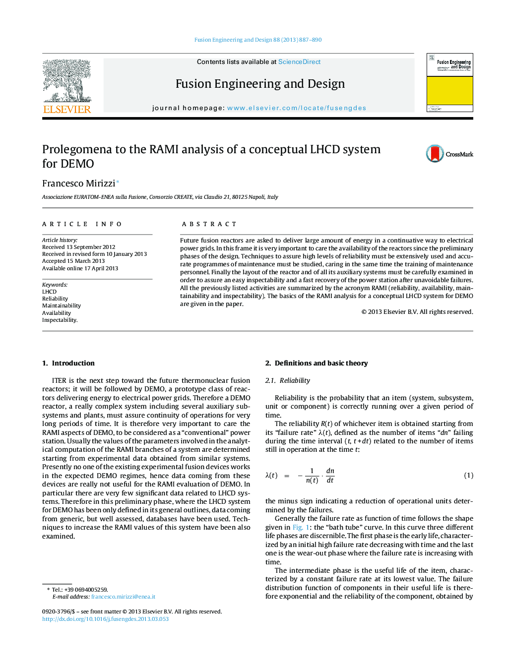 Prolegomena to the RAMI analysis of a conceptual LHCD system for DEMO