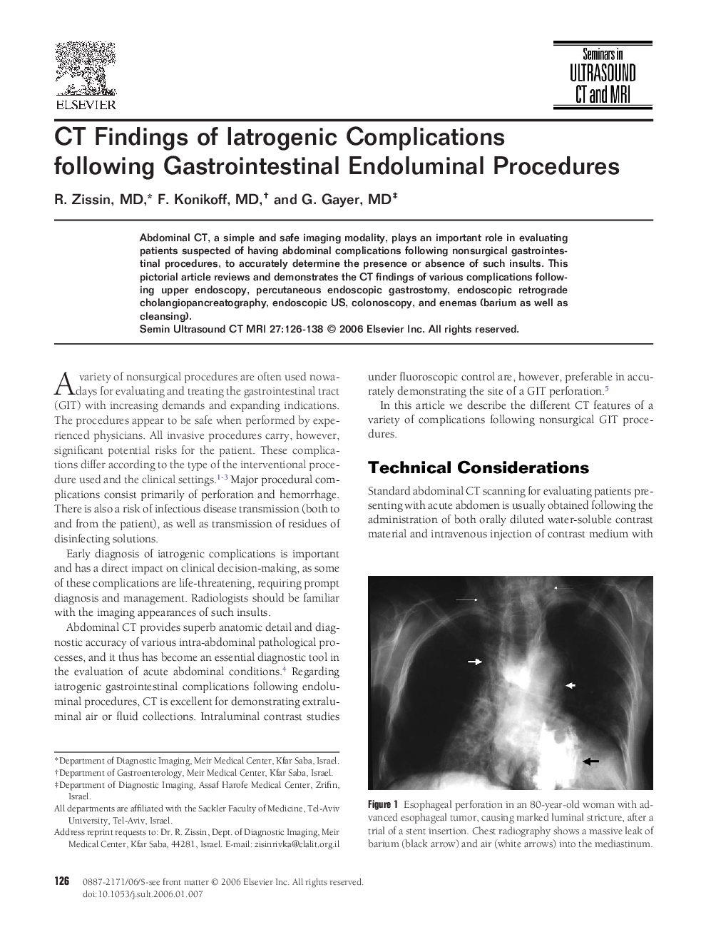 CT Findings of Iatrogenic Complications following Gastrointestinal Endoluminal Procedures 