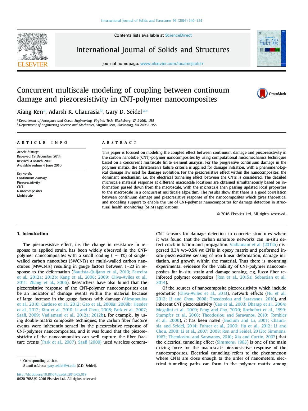 Concurrent multiscale modeling of coupling between continuum damage and piezoresistivity in CNT-polymer nanocomposites