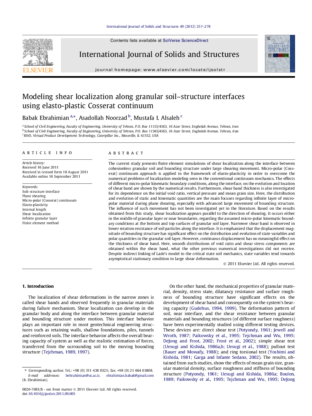 Modeling shear localization along granular soil–structure interfaces using elasto-plastic Cosserat continuum