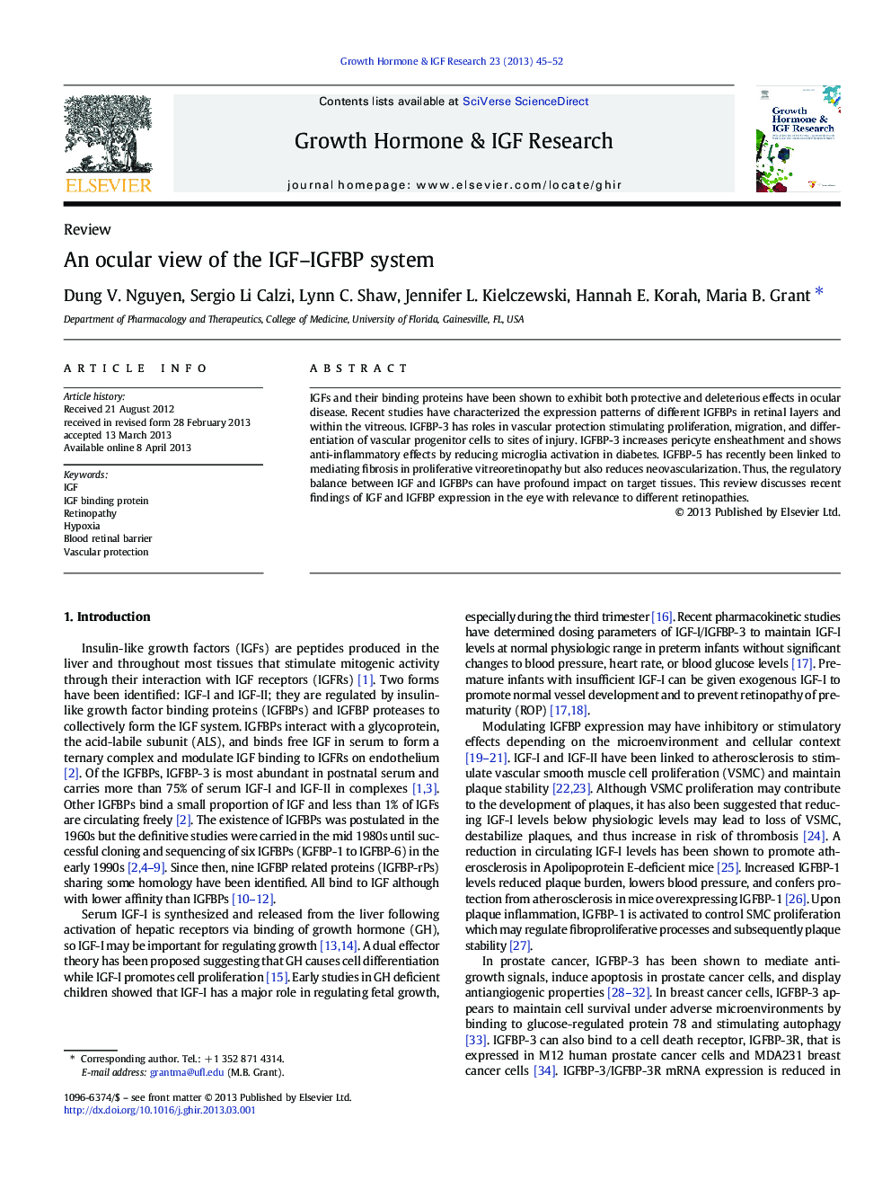 An ocular view of the IGF–IGFBP system