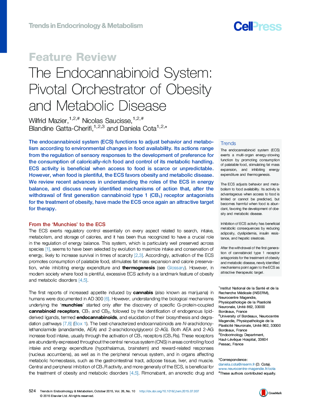 سیستم اندوکانابینوئید: ارکستر محوری چاقی و بیماری متابولیسم 