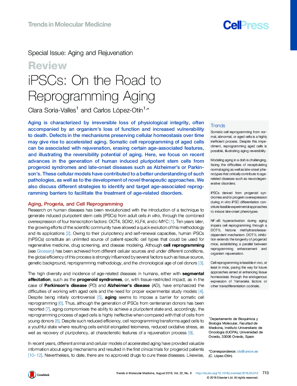 iPSCs: On the Road to Reprogramming Aging