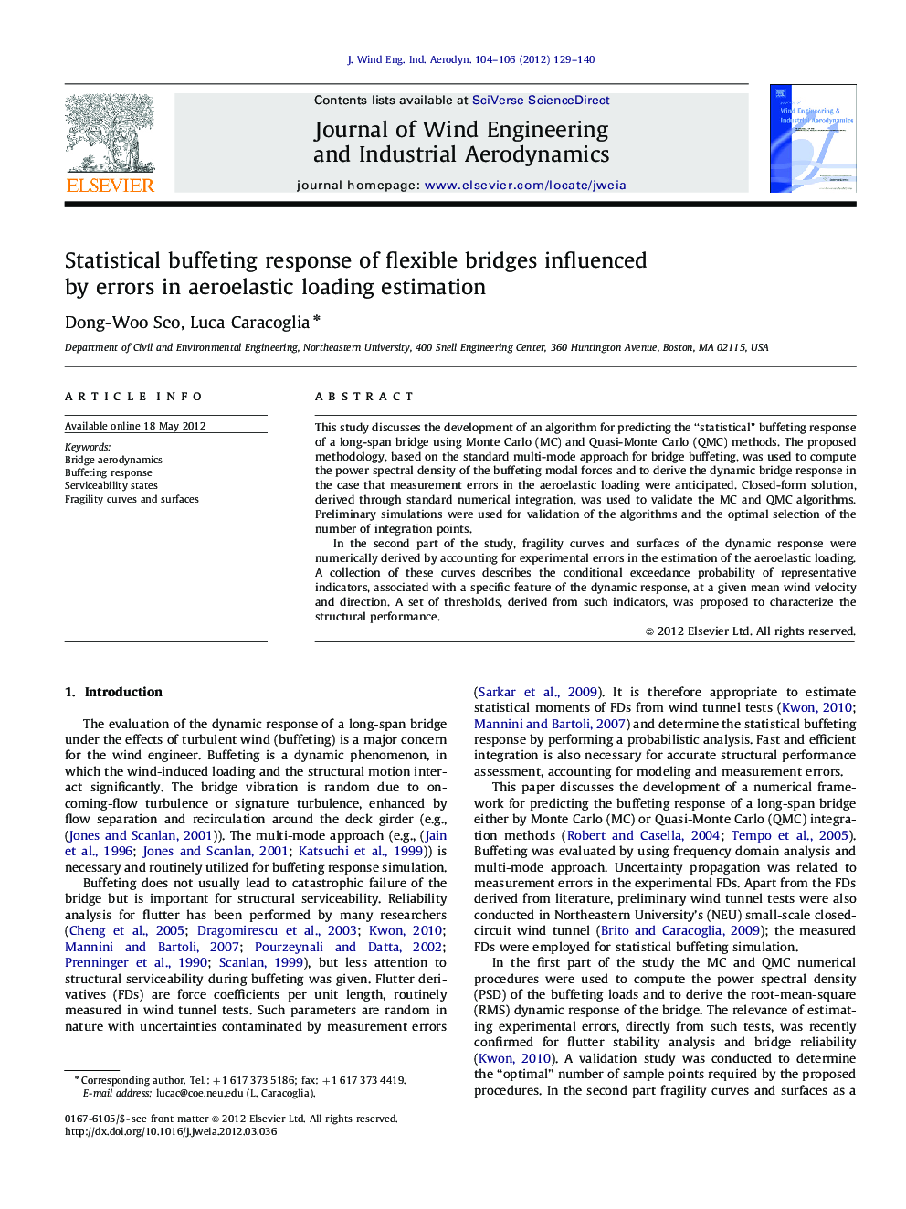 Statistical buffeting response of flexible bridges influenced by errors in aeroelastic loading estimation