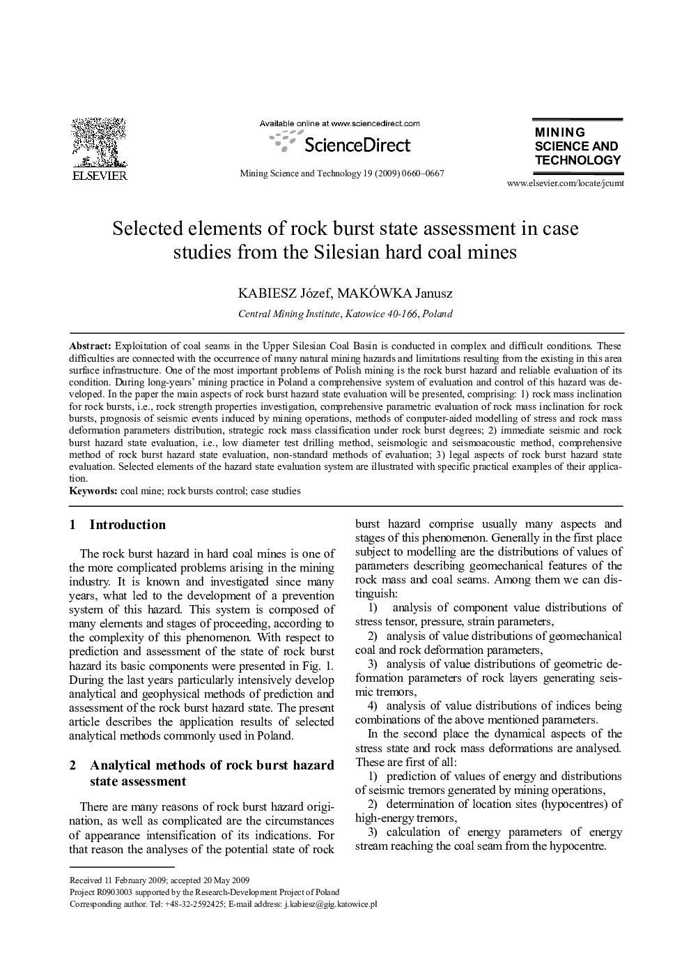 Selected elements of rock burst state assessment in case studies from the Silesian hard coal mines 