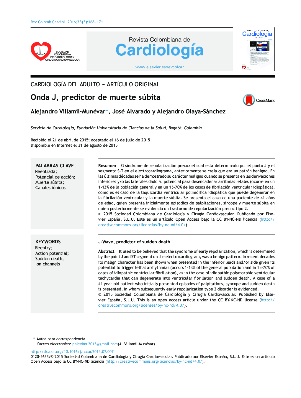 Onda J, predictor de muerte súbita