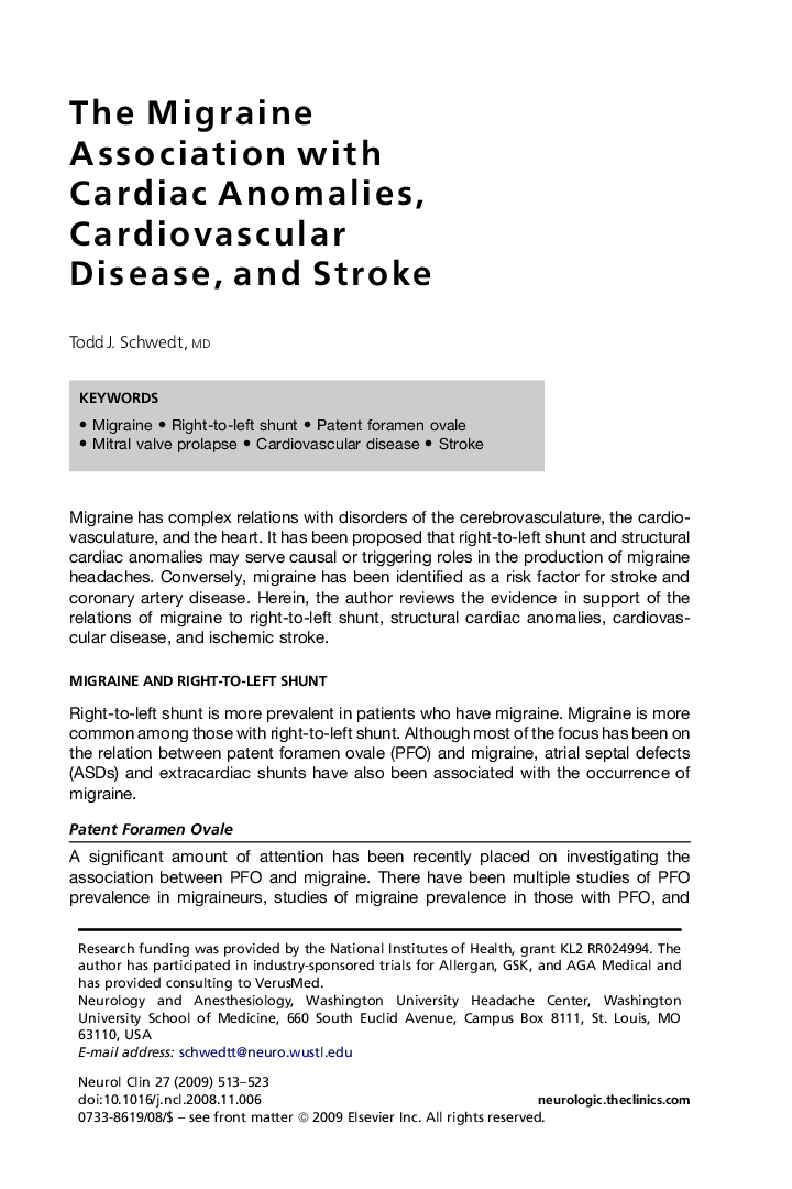 The Migraine Association with Cardiac Anomalies, Cardiovascular Disease, and Stroke 