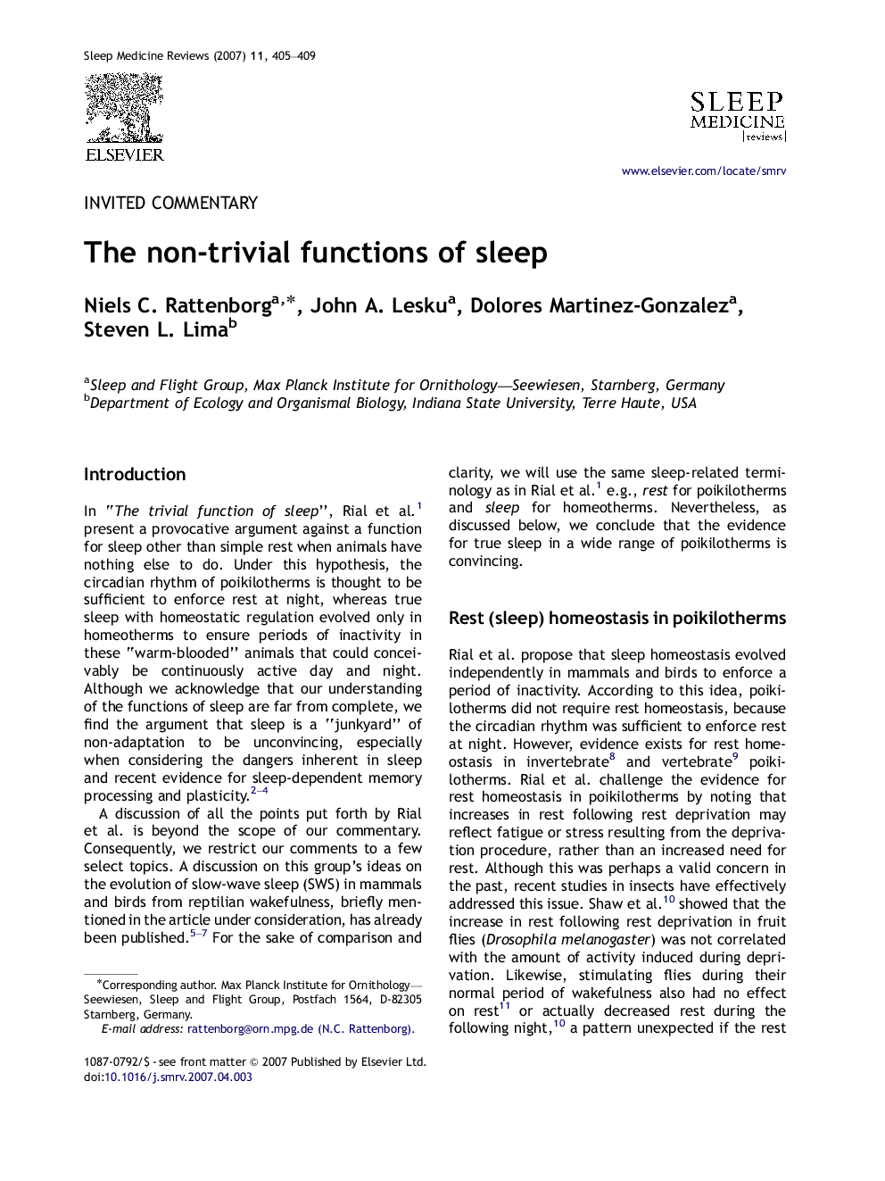 The non-trivial functions of sleep