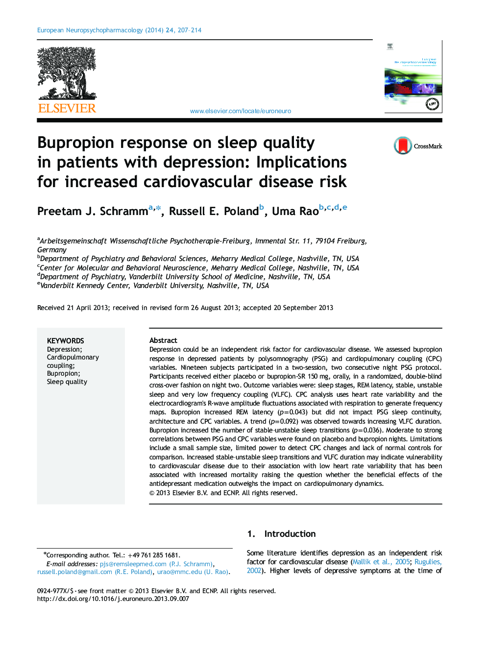 پاسخ بوپروپیون بر کیفیت خواب در بیماران مبتلا به افسردگی: پیامدهای افزایش خطر ابتلا به بیماریهای قلبی عروقی 