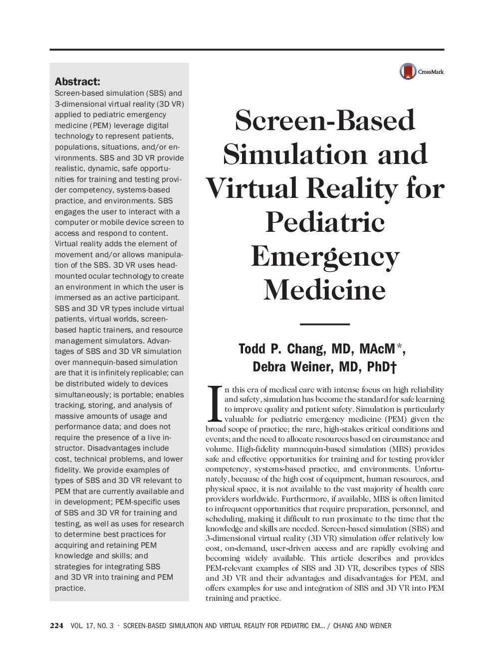 شبیه سازی بر اساس صفحه نمایش و واقعیت مجازی برای طب اورژانس کودکان 