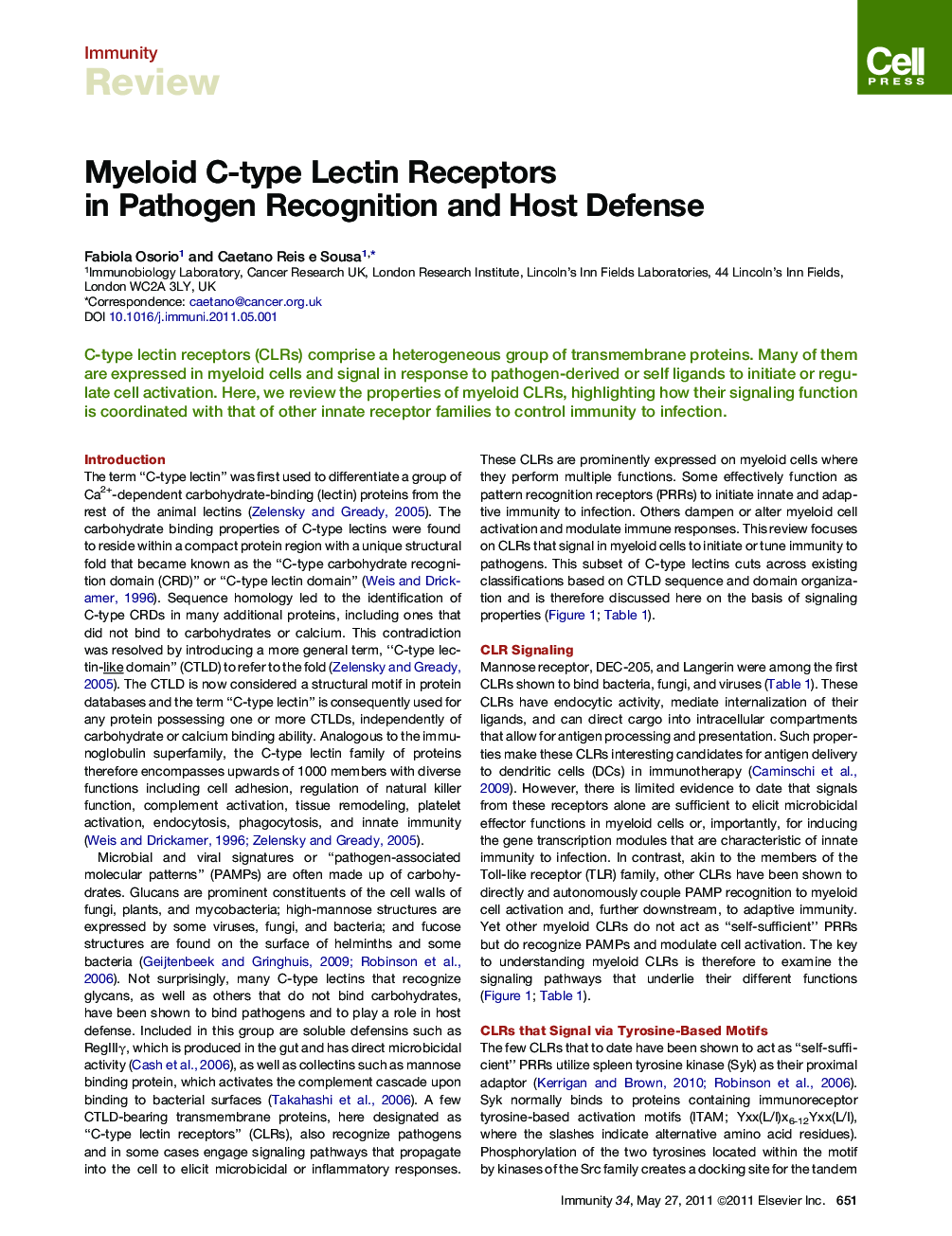Myeloid C-type Lectin Receptors in Pathogen Recognition and Host Defense