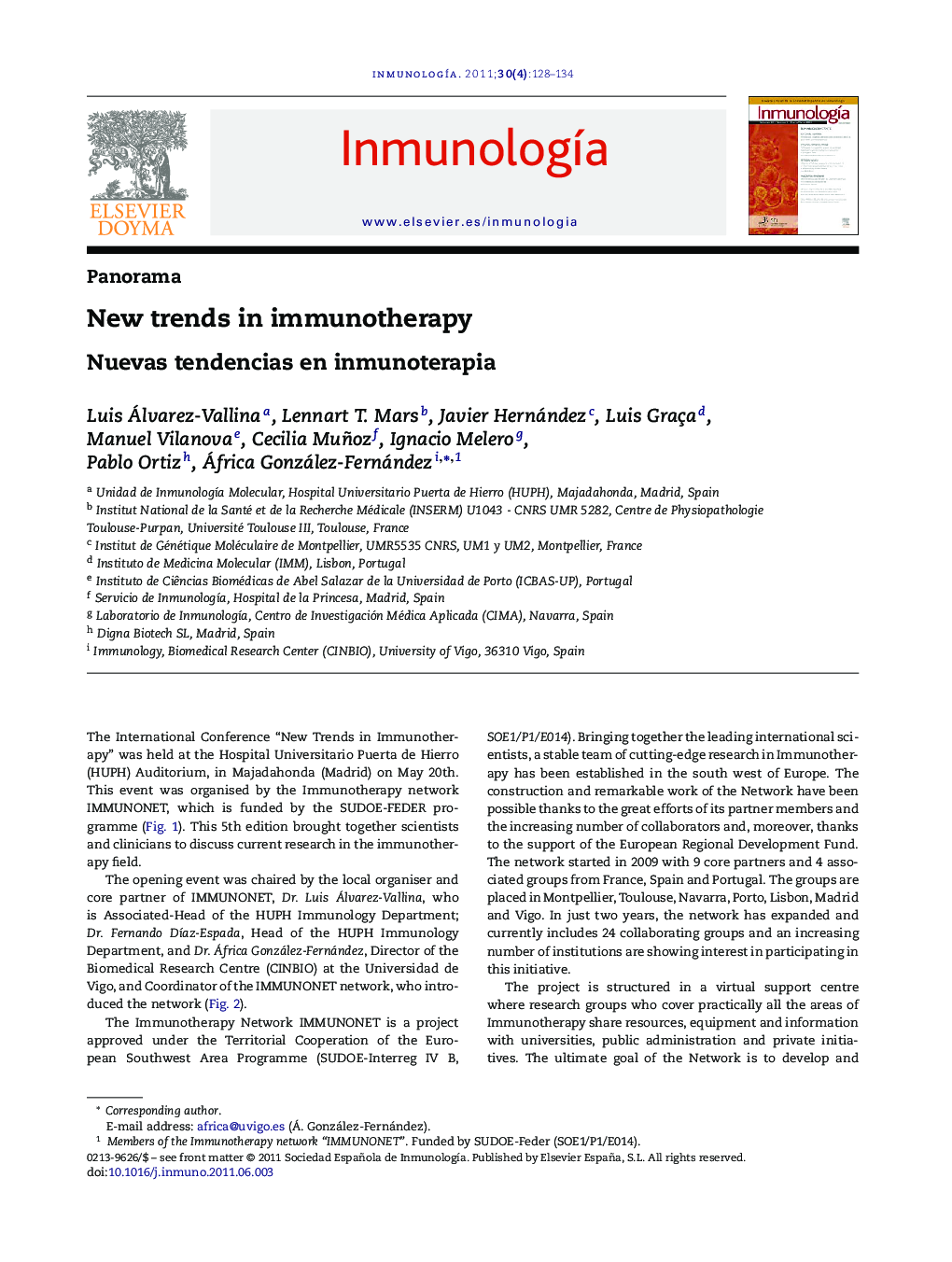 New trends in immunotherapy