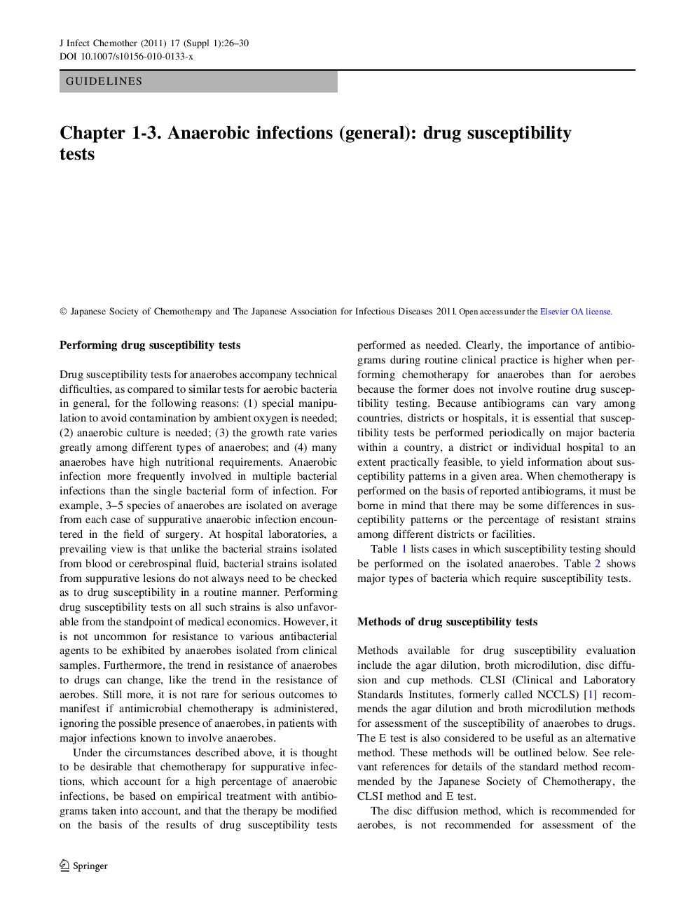 Chapter 1-3. Anaerobic infections (general): drug susceptibility tests