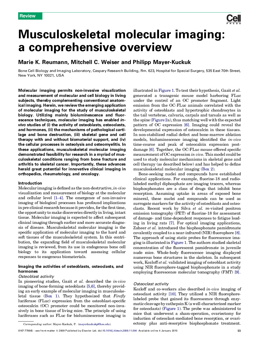 Musculoskeletal molecular imaging: a comprehensive overview