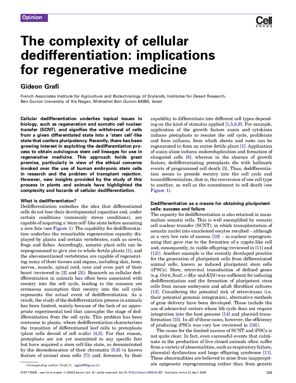 The complexity of cellular dedifferentiation: implications for regenerative medicine
