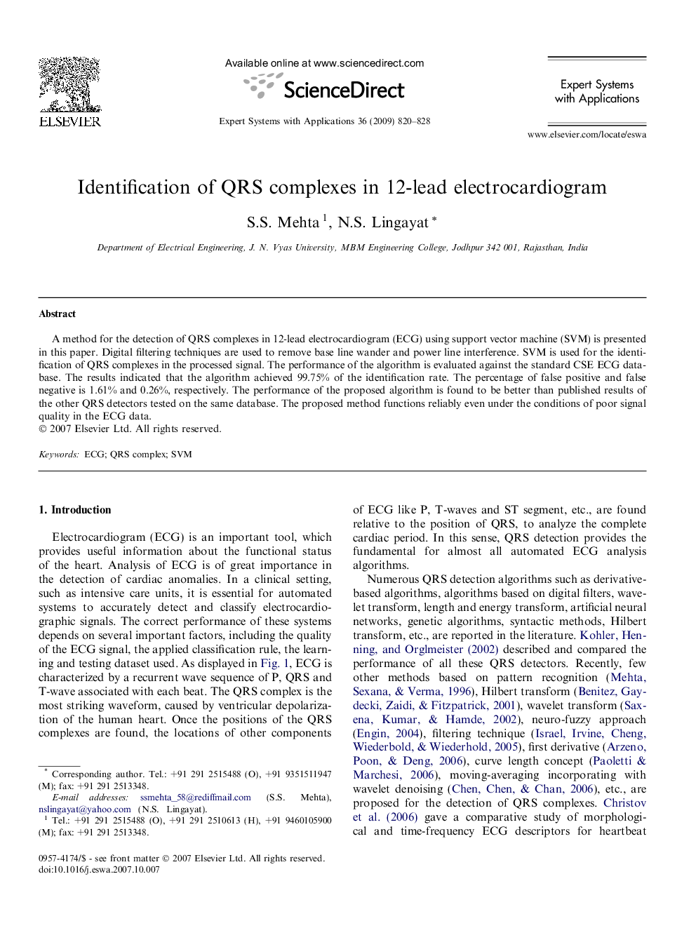 Identification of QRS complexes in 12-lead electrocardiogram