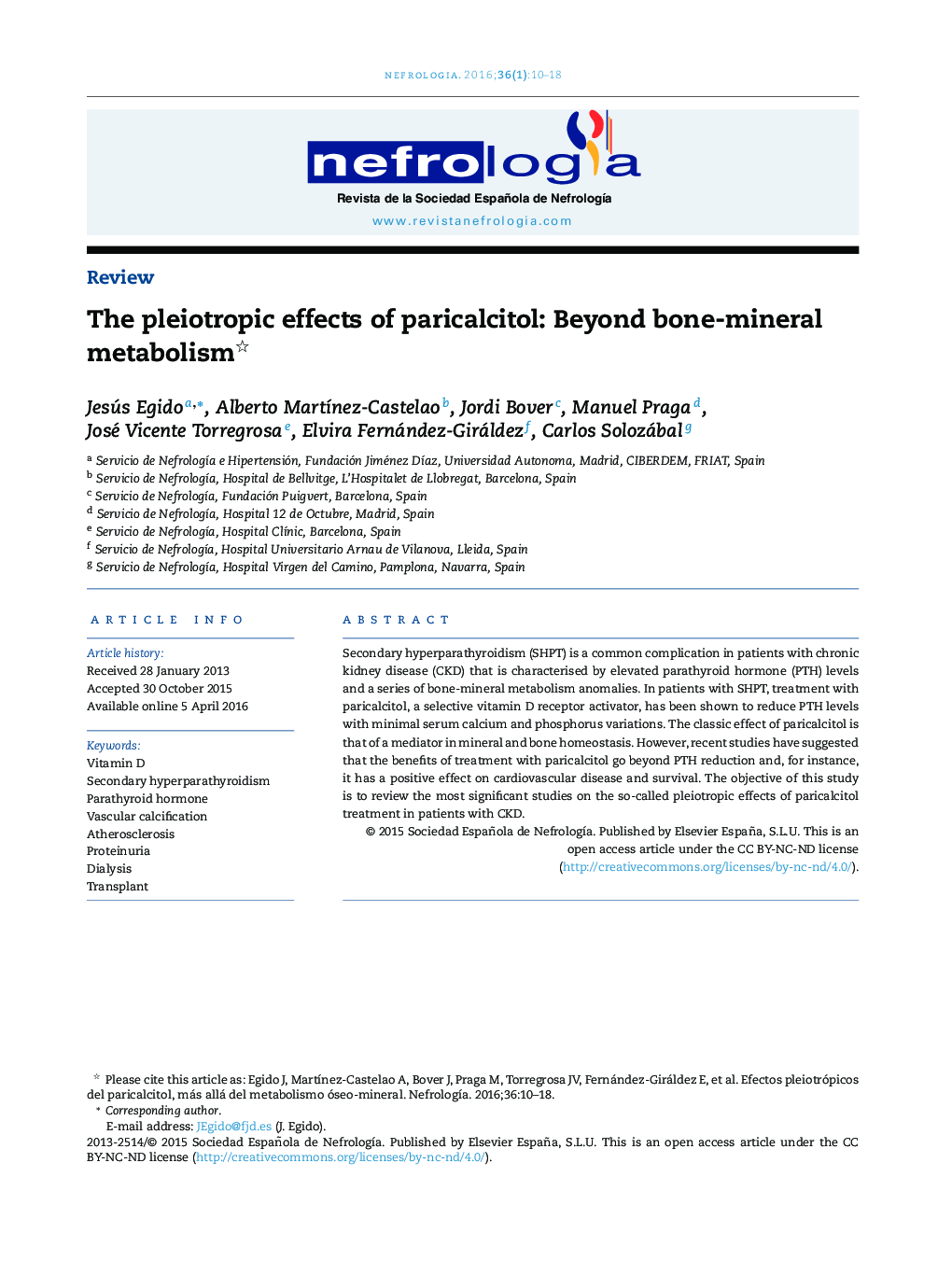 The pleiotropic effects of paricalcitol: Beyond bone-mineral metabolism 