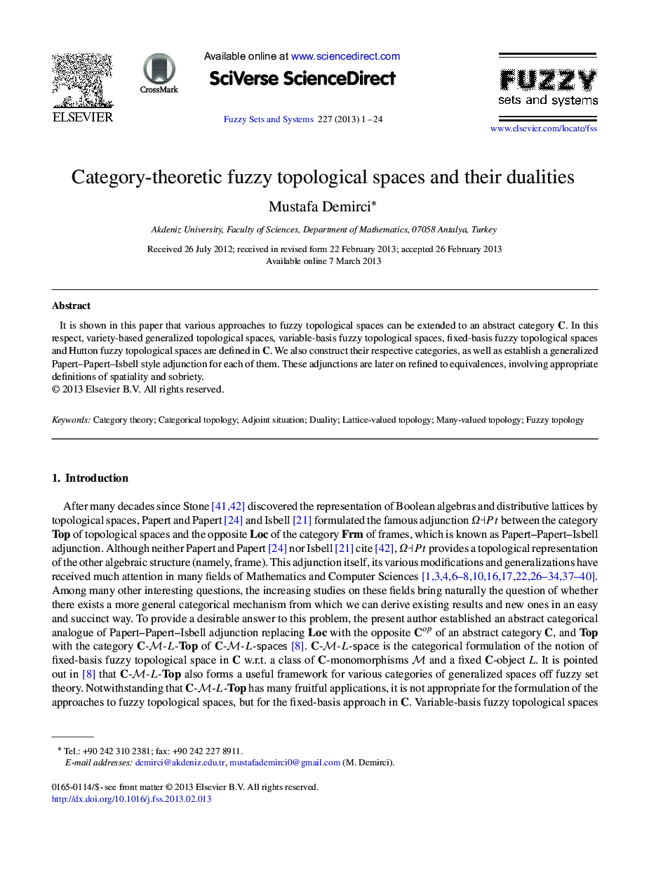 Category-theoretic fuzzy topological spaces and their dualities