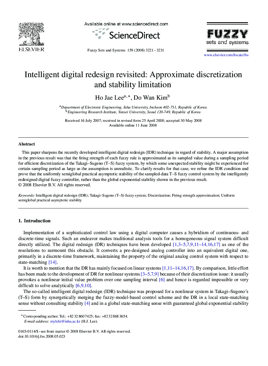 Intelligent digital redesign revisited: Approximate discretization and stability limitation