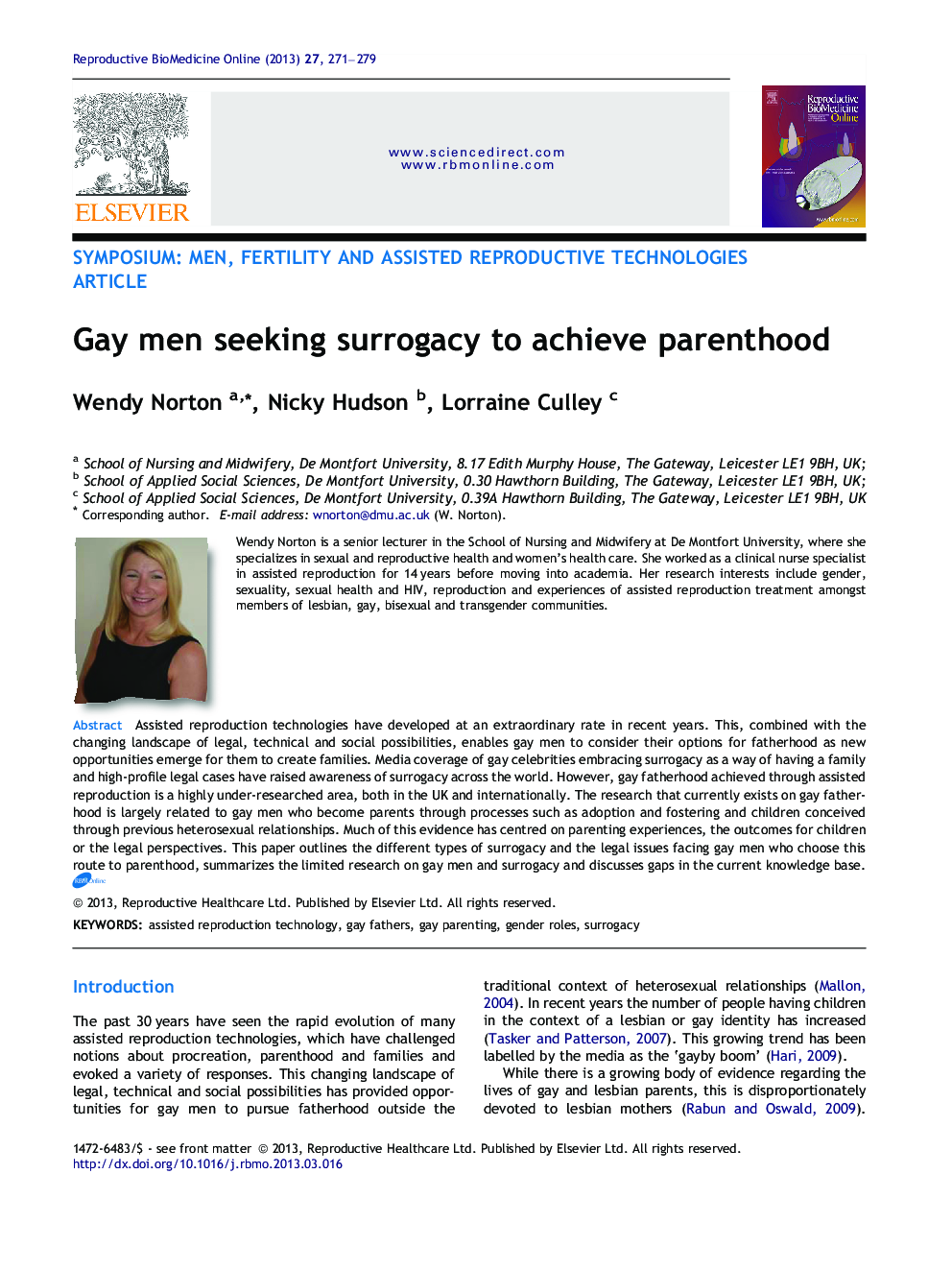 Gay men seeking surrogacy to achieve parenthood 