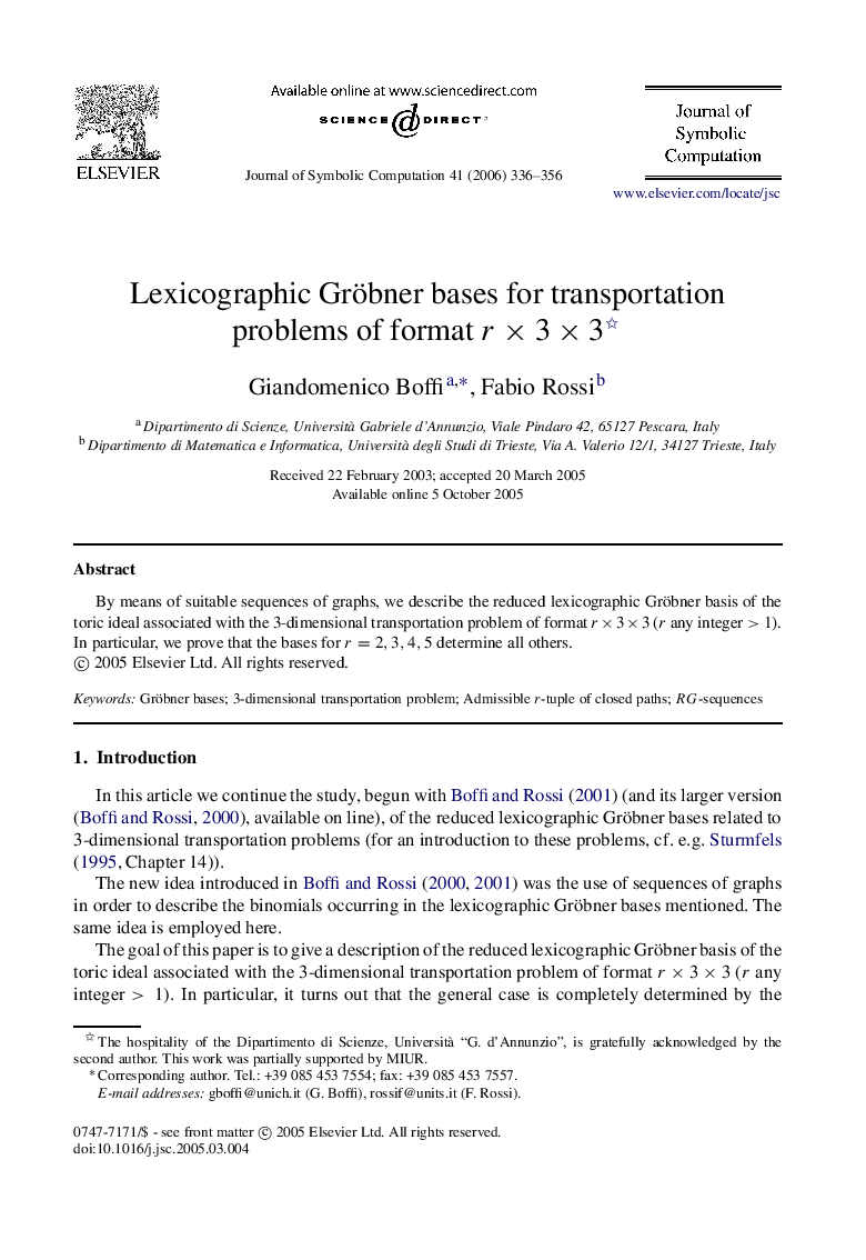 Lexicographic Gröbner bases for transportation problems of format r×3×3 