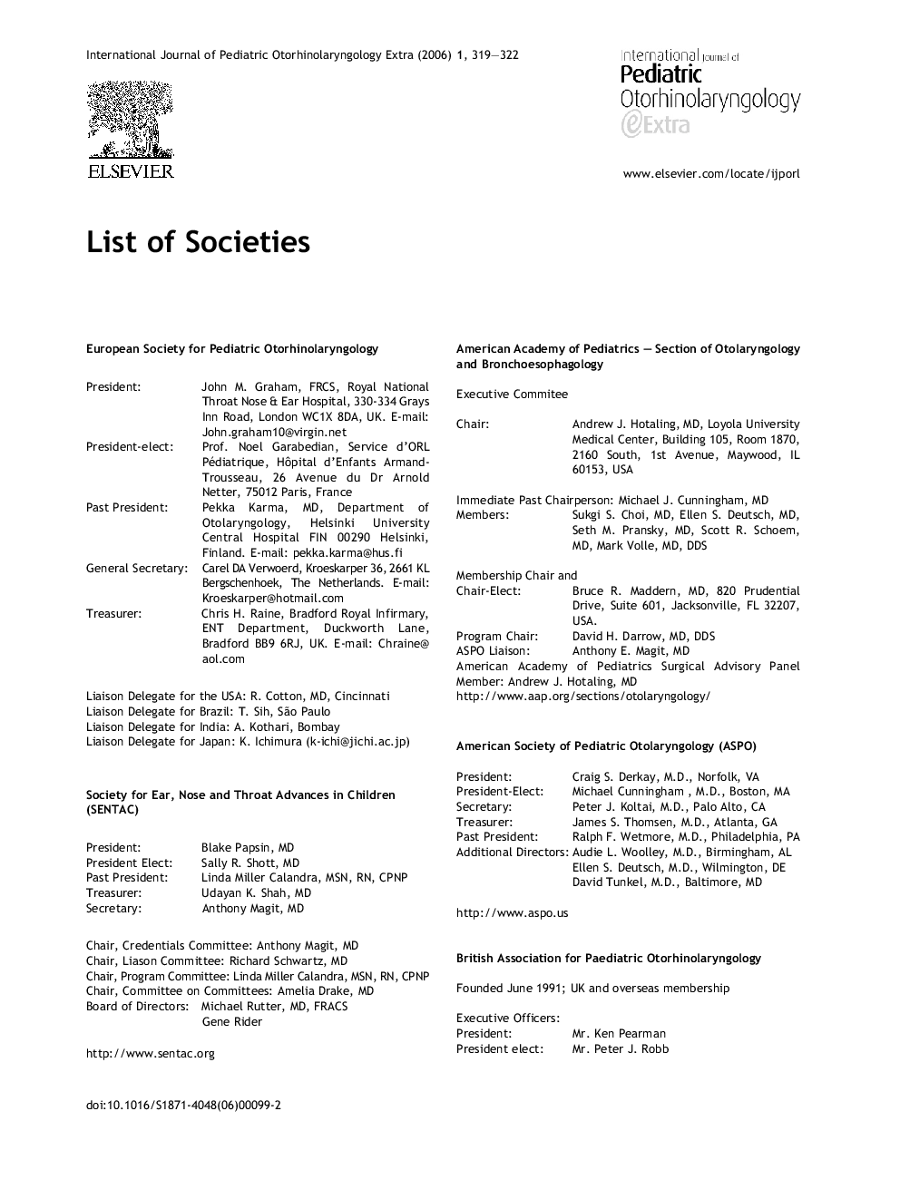 List of Societies