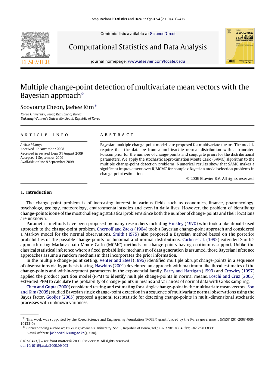 Multiple change-point detection of multivariate mean vectors with the Bayesian approach 