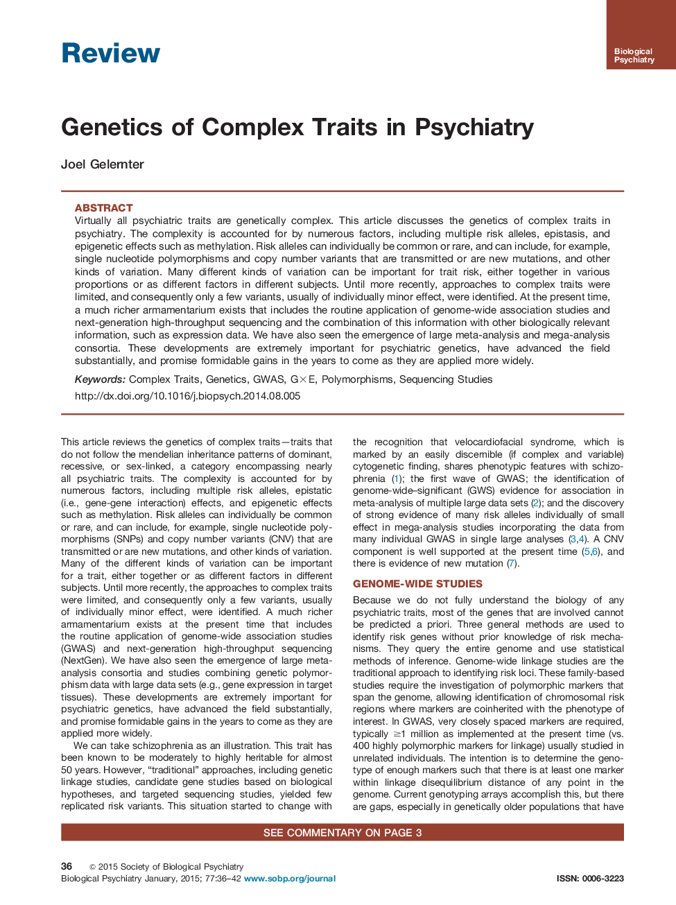 ژنتیک ویژگی های پیچیده در روانپزشکی 