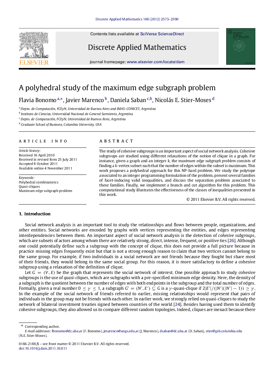 A polyhedral study of the maximum edge subgraph problem