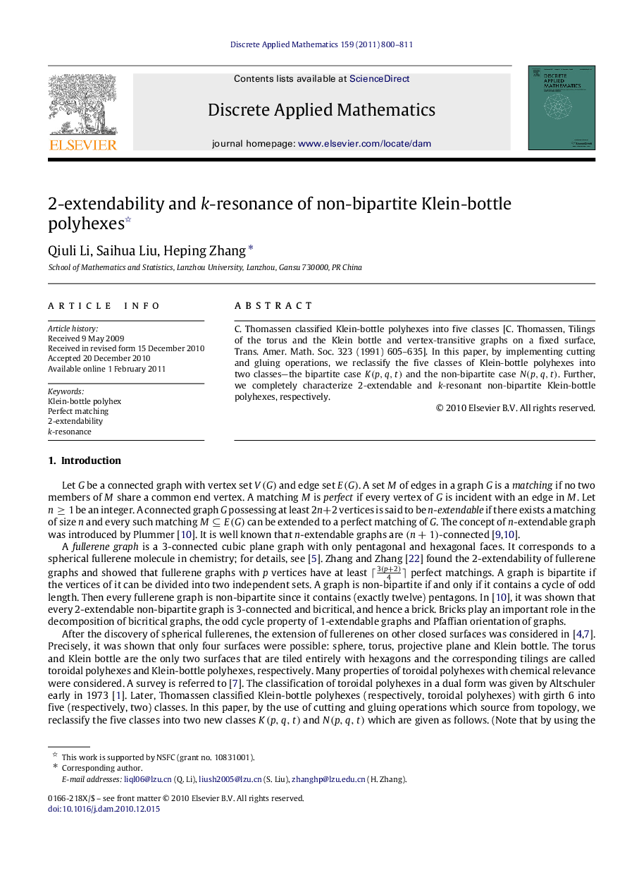 2-extendability and kk-resonance of non-bipartite Klein-bottle polyhexes 