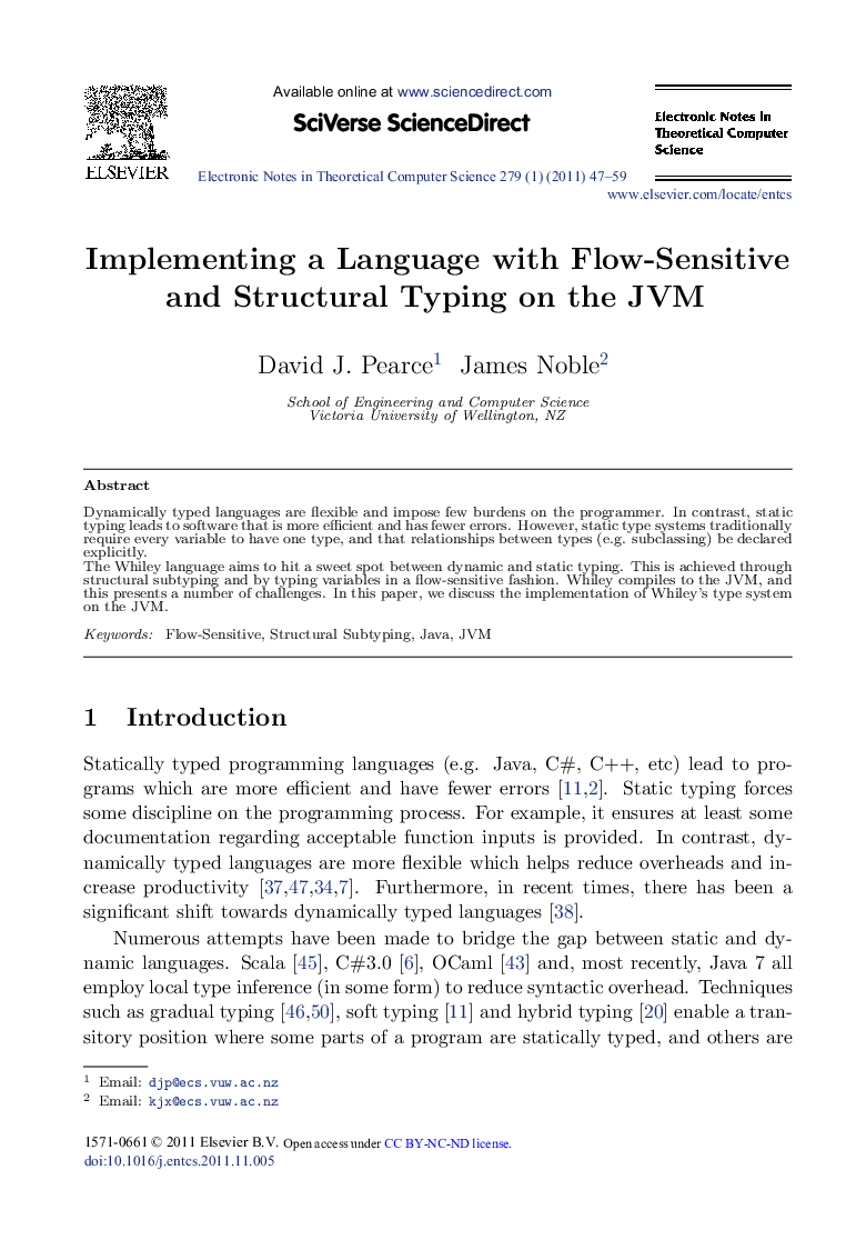 Implementing a Language with Flow-Sensitive and Structural Typing on the JVM