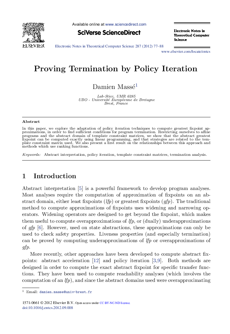 Proving Termination by Policy Iteration
