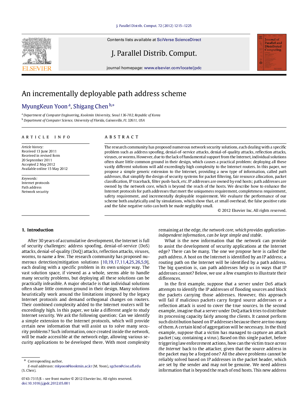 An incrementally deployable path address scheme