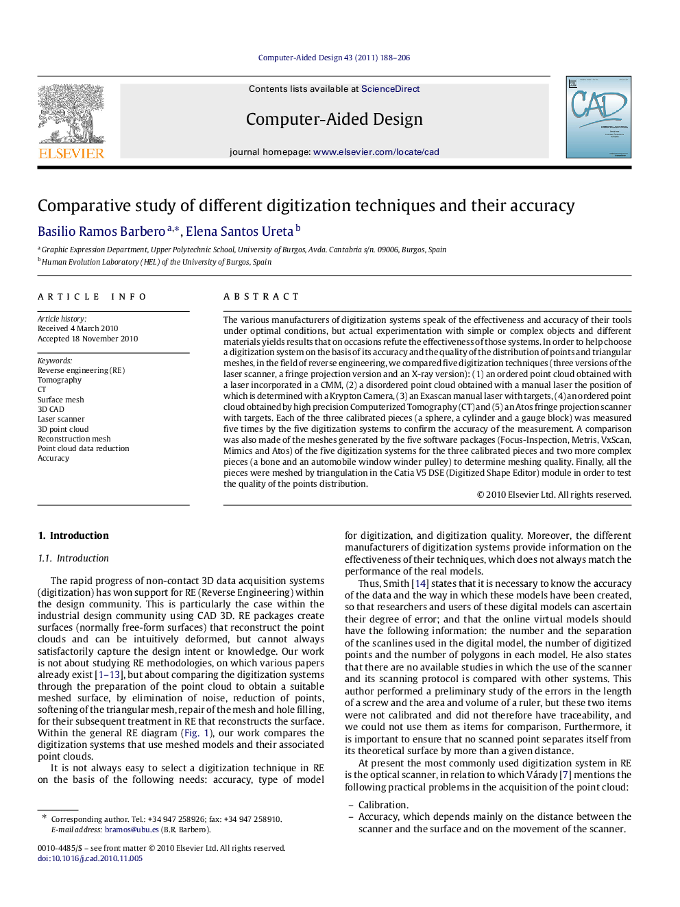 Comparative study of different digitization techniques and their accuracy