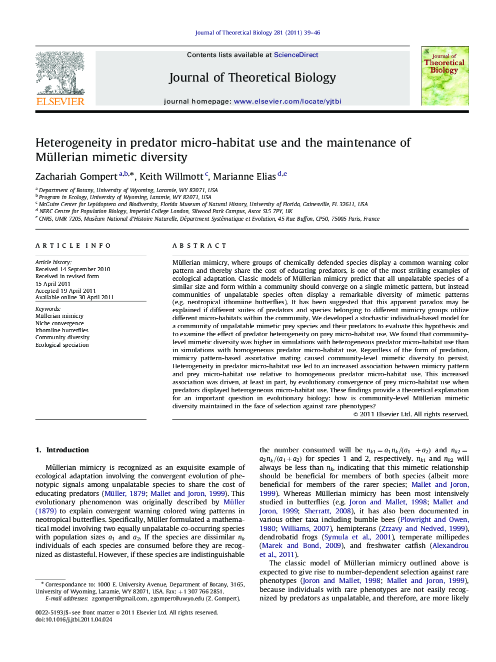 Heterogeneity in predator micro-habitat use and the maintenance of Müllerian mimetic diversity