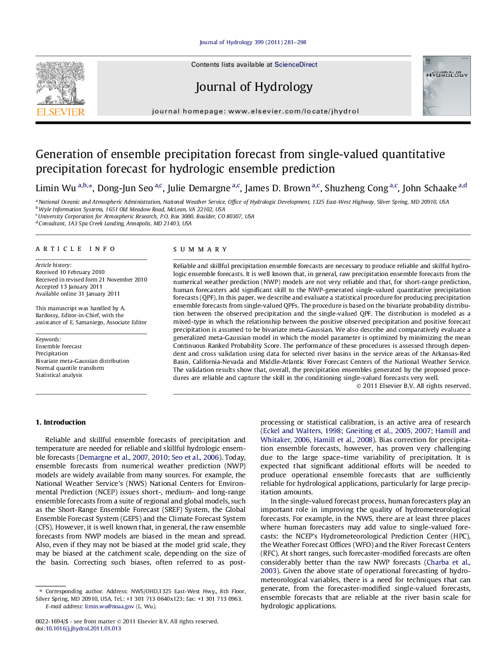 Generation of ensemble precipitation forecast from single-valued quantitative precipitation forecast for hydrologic ensemble prediction