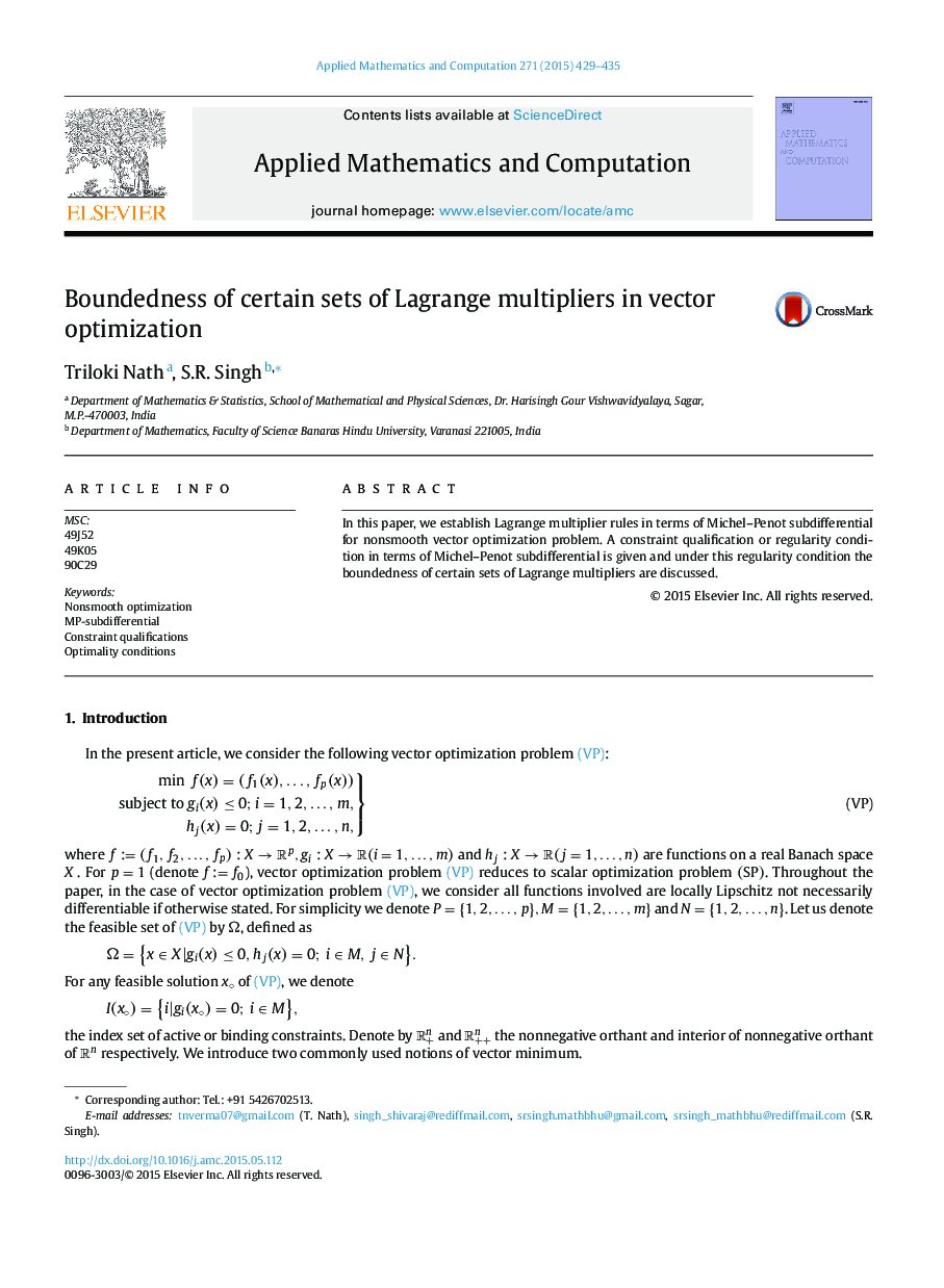 Boundedness of certain sets of Lagrange multipliers in vector optimization
