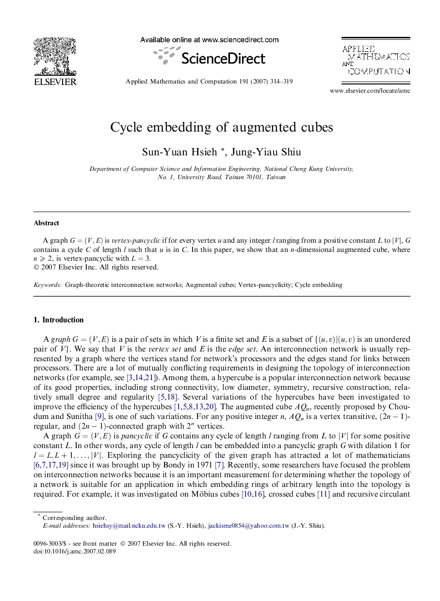 Cycle embedding of augmented cubes