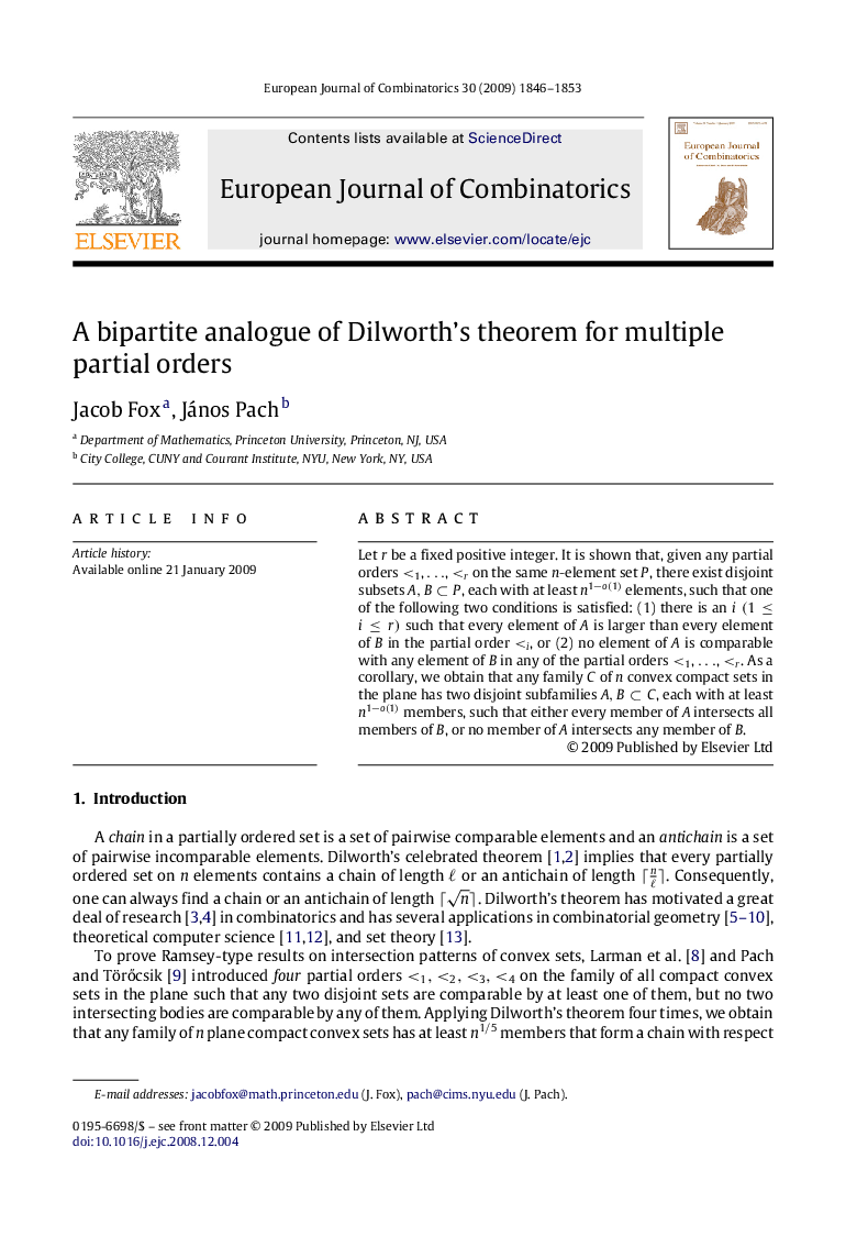 A bipartite analogue of Dilworth’s theorem for multiple partial orders