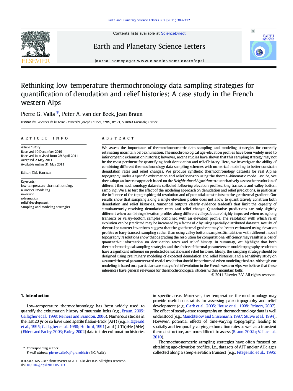Rethinking low-temperature thermochronology data sampling strategies for quantification of denudation and relief histories: A case study in the French western Alps