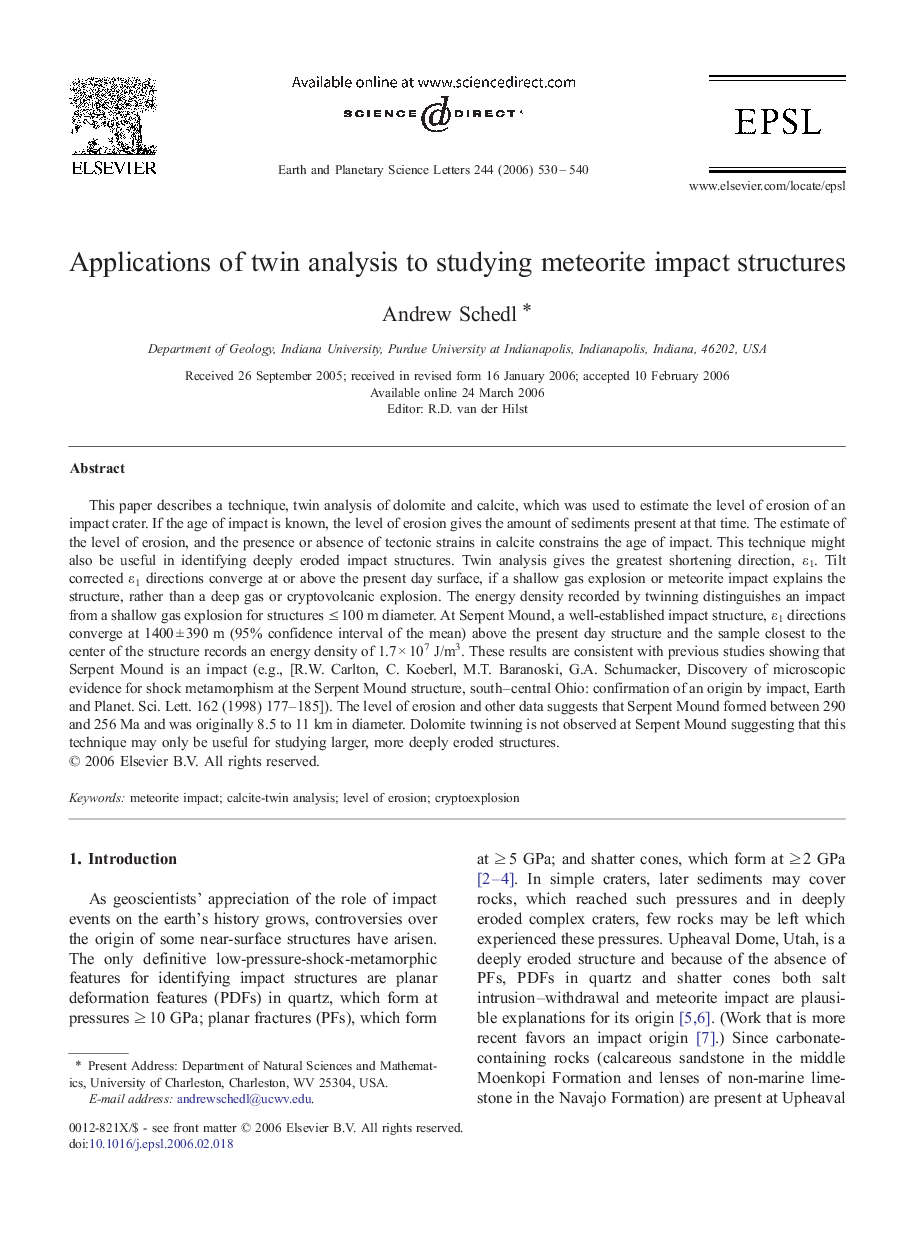 Applications of twin analysis to studying meteorite impact structures