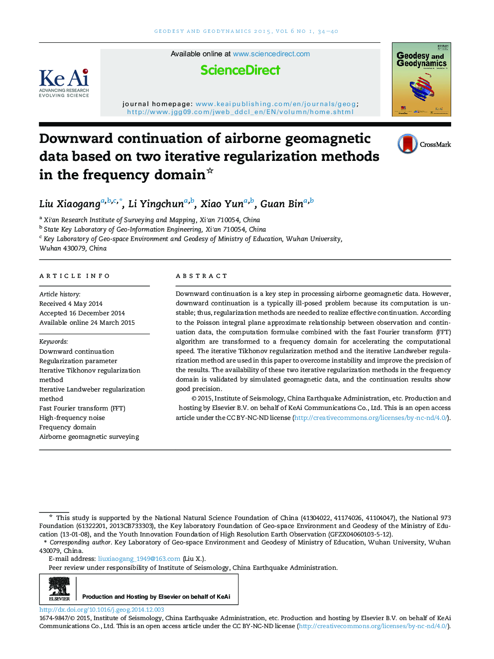 Downward continuation of airborne geomagnetic data based on two iterative regularization methods in the frequency domain 