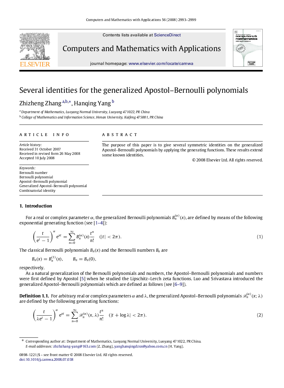 Several identities for the generalized Apostol–Bernoulli polynomials