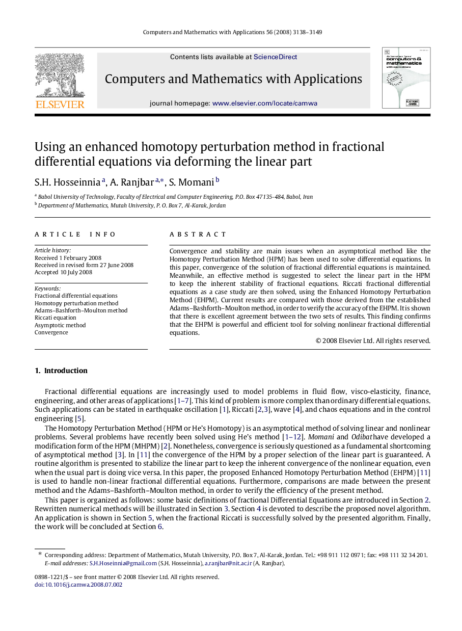 Using an enhanced homotopy perturbation method in fractional differential equations via deforming the linear part