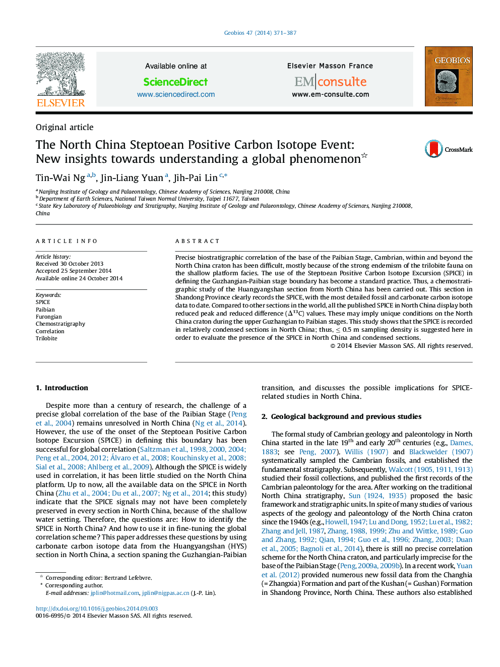 The North China Steptoean Positive Carbon Isotope Event: New insights towards understanding a global phenomenon 
